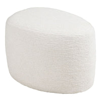 Pouf Hilo, Bianco, Tessuto, 55x40x39 cm, Seven Design
