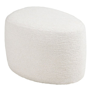 Pouf Hilo, Bianco, Tessuto, 55x40x39 cm, Seven Design
