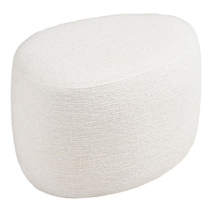 Pouf Hilo, Bianco, Tessuto, 55x40x39 cm, Seven Design
