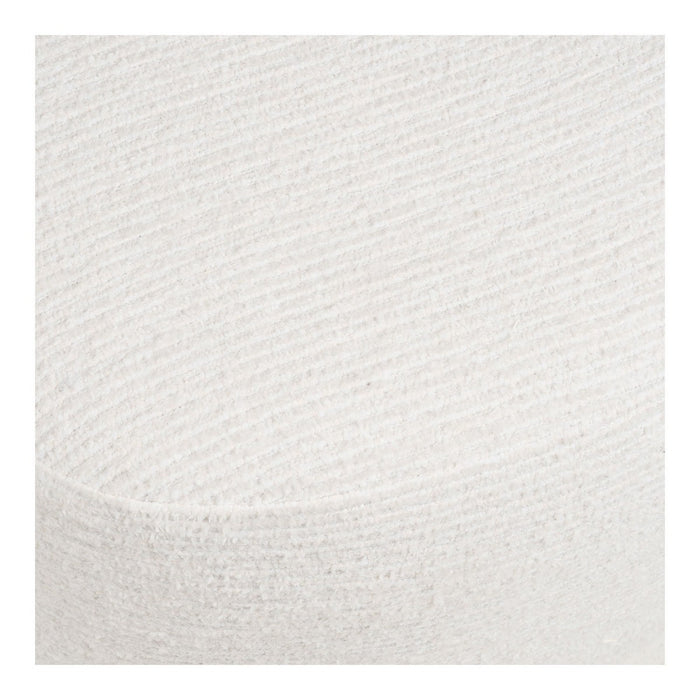 Pouf Hilo, Bianco, Tessuto, 55x40x39 cm, Seven Design