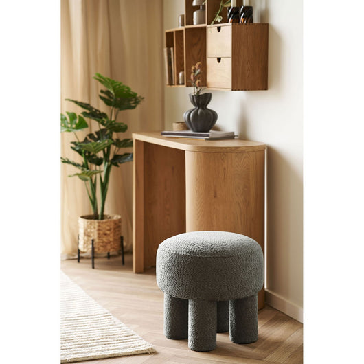 Pouf Canberra, Verde, Tessuto, 43x43x43 cm, Seven Design