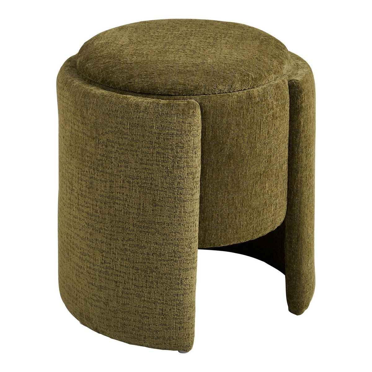 Pouf Walsdorf, Verde, Tessuto, 42x42x43,5 cm, Seven Design
