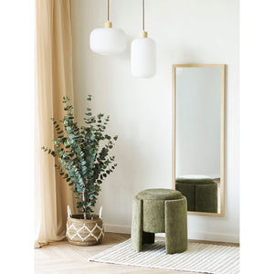 Pouf Walsdorf, Verde, Tessuto, 42x42x43,5 cm, Seven Design