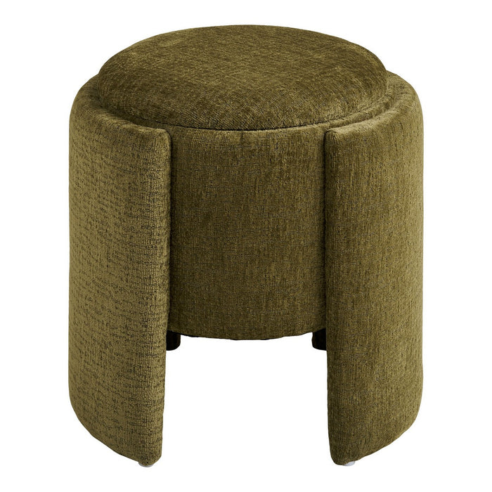 Pouf Walsdorf, Verde, Tessuto, 42x42x43,5 cm, Seven Design
