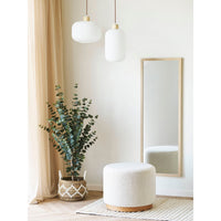 Pouf Daisy, Bianco, Poliestere, 50x50x41 cm, Seven Design