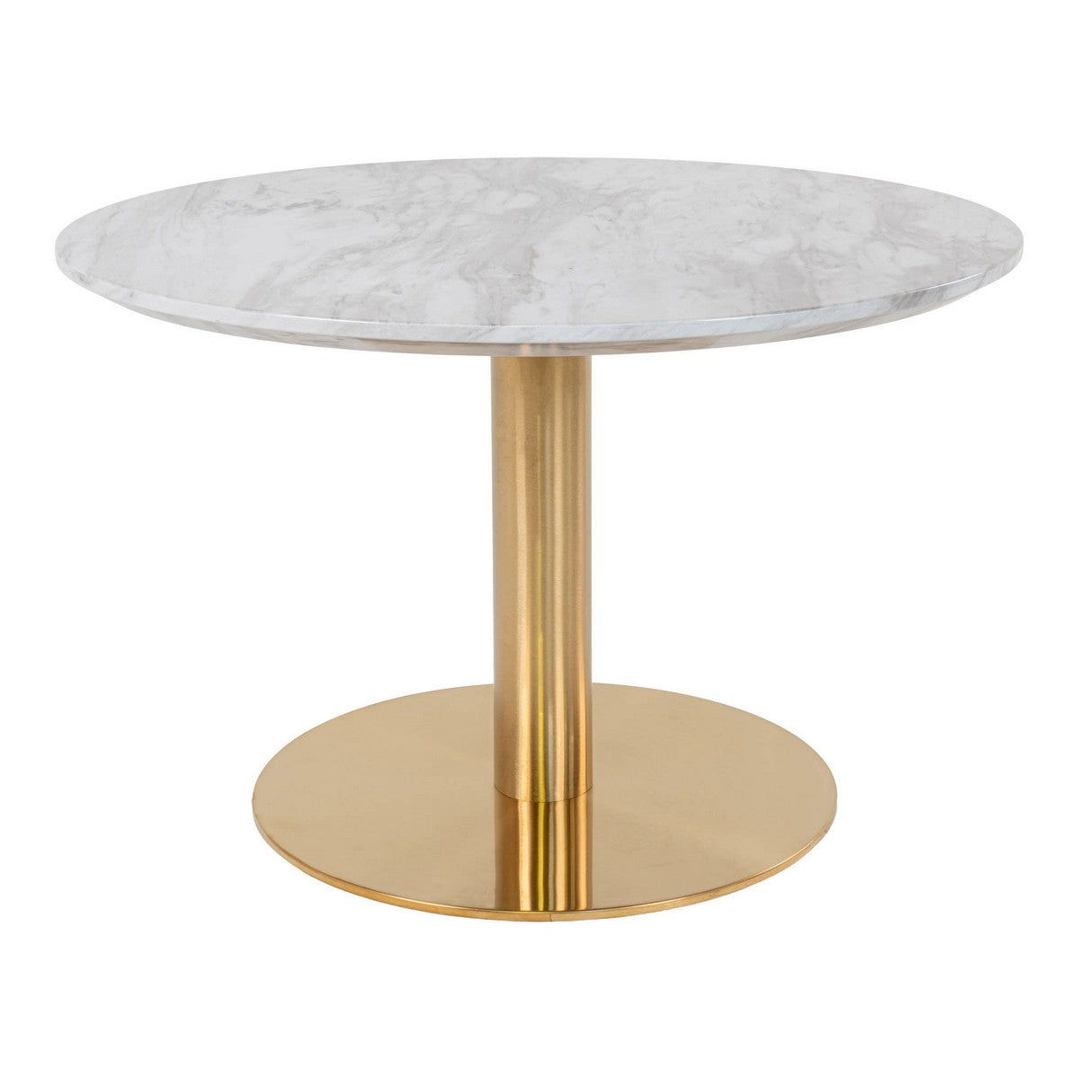 Tavolino Bolzano, Oro, Metallo, 70x70x45 cm, Seven Design