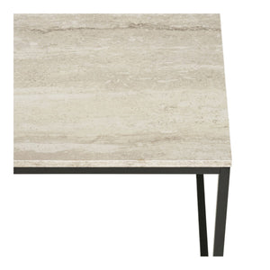 Tavolino Vita, Beige, Metallo, 90x60x45 cm, Seven Design