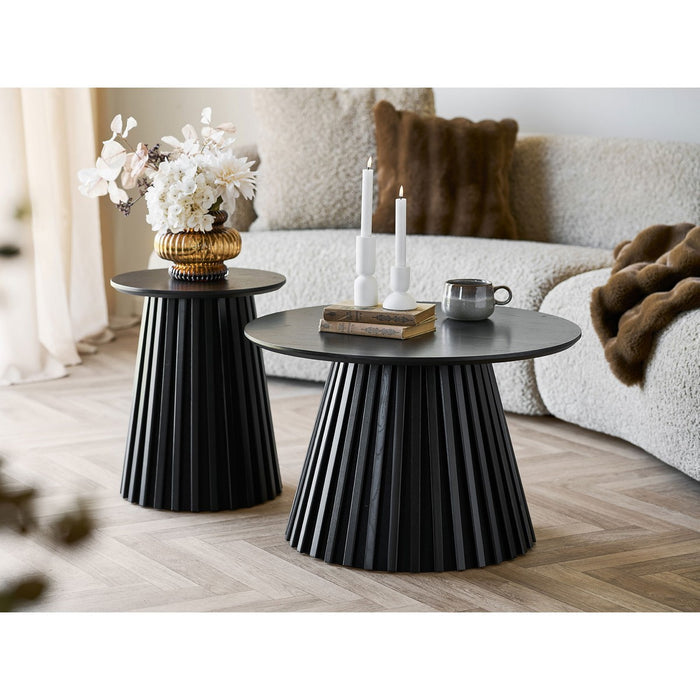 Tavolino Osaka, Nero, Legno, 40x40x50 cm, Seven Design