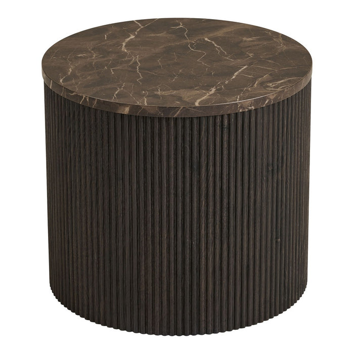 Tavolino Rota, Marrone, MDF, 45x45x40 cm, Seven Design