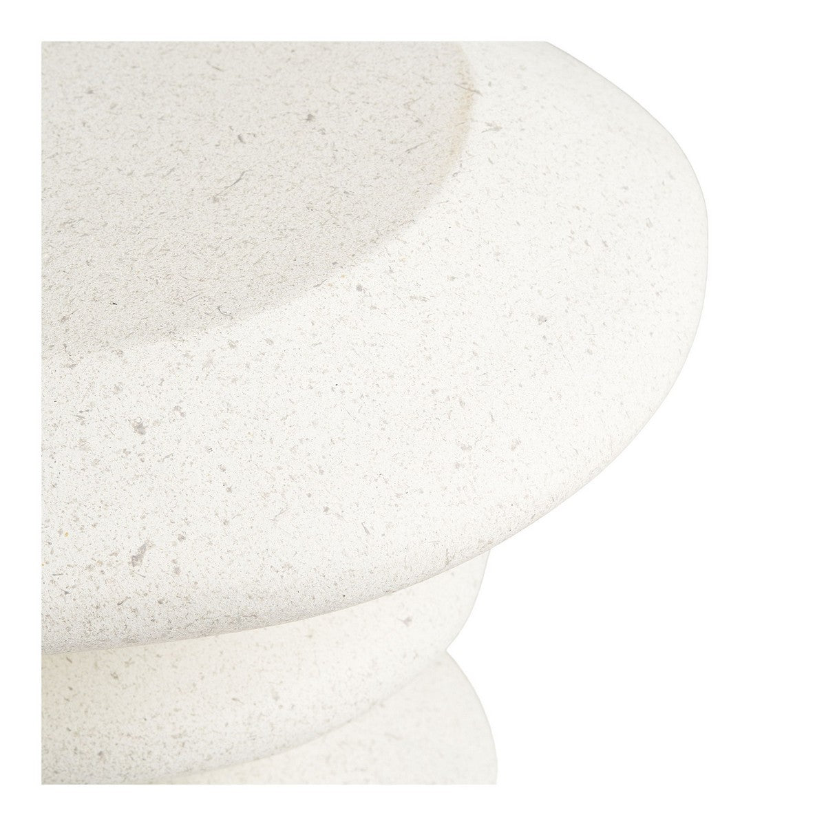 Tavolino Blackburn, Bianco, Fibra di Argilla, 36x36x45,5 cm, Seven Design