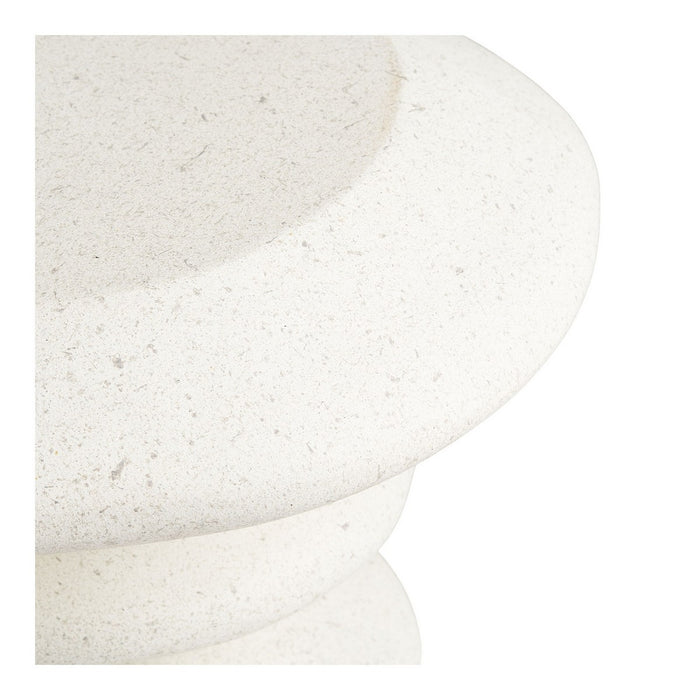 Tavolino Blackburn, Bianco, Fibra di Argilla, 36x36x45,5 cm, Seven Design