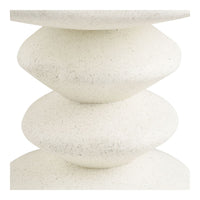 Tavolino Blackburn, Bianco, Fibra di Argilla, 36x36x45,5 cm, Seven Design