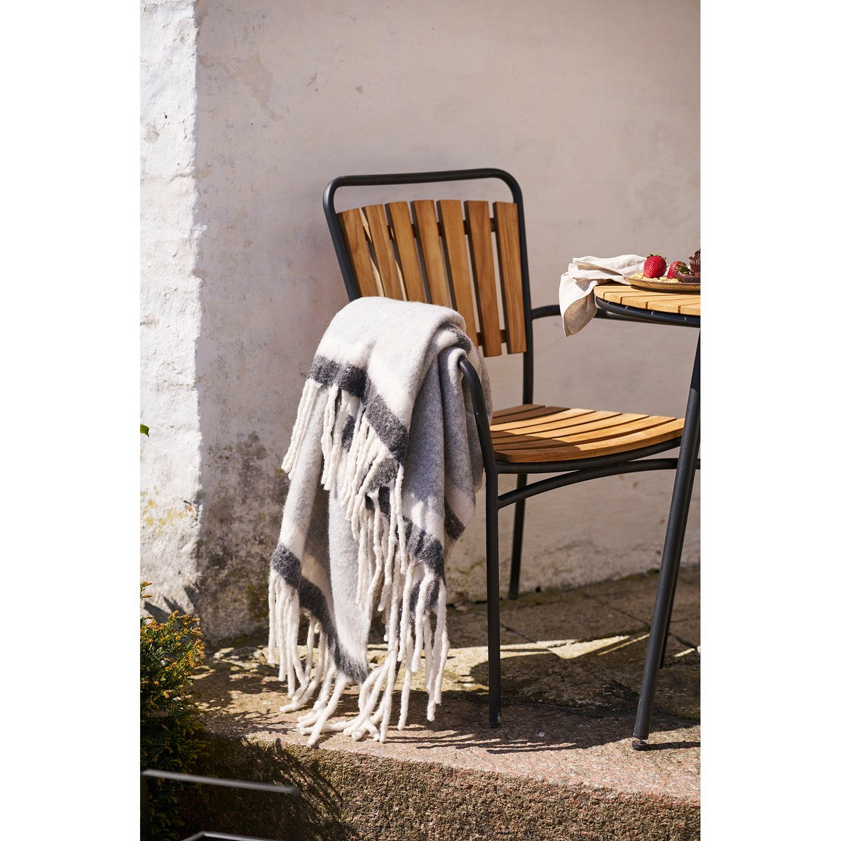 Plaid Carmel, Grigio, Lana, 130x170x1 cm, Seven Design