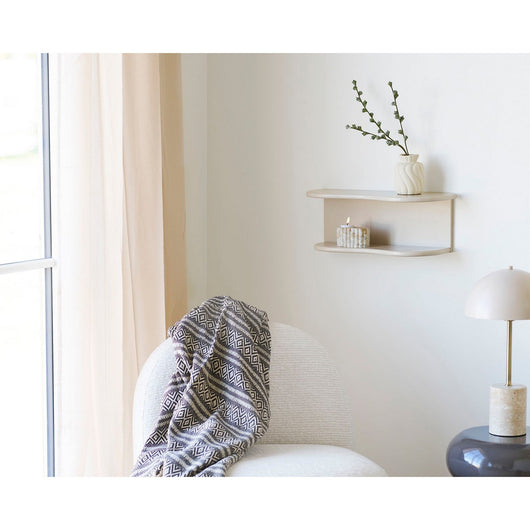 Plaid Adana, Marrone, Cotone, 130x180x1 cm, Seven Design