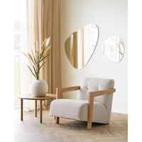 Specchio con Cornice Devonport, Argento, Vetro, 70x2x100 cm, Seven Design