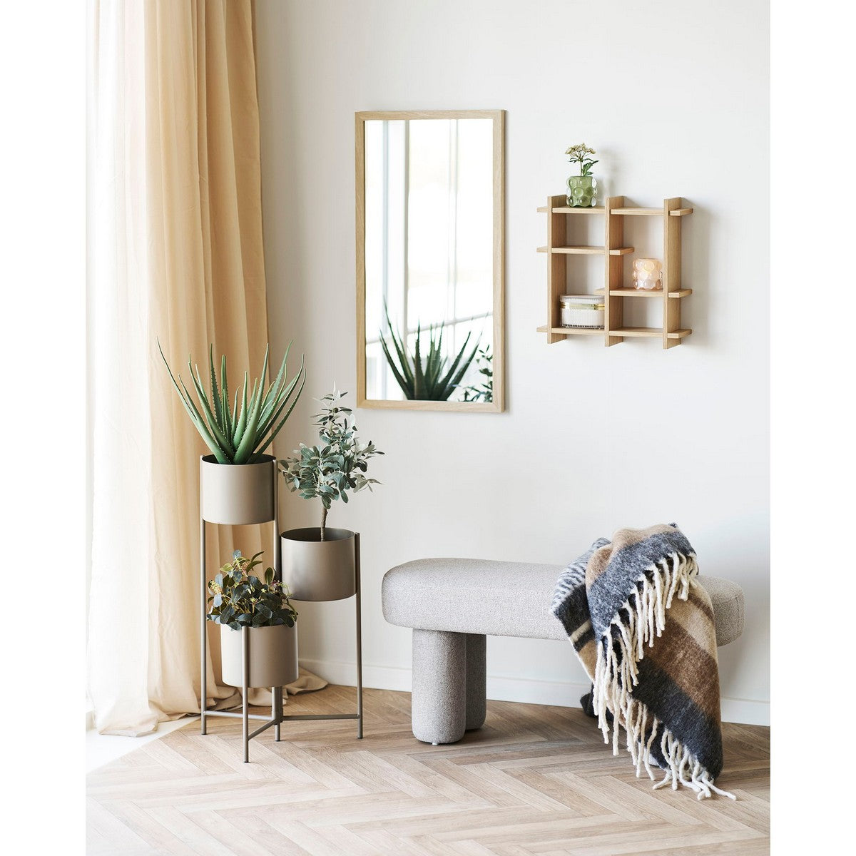 Specchio con Cornice Scottsdale, Marrone, Vetro, 45x3x75 cm, Seven Design