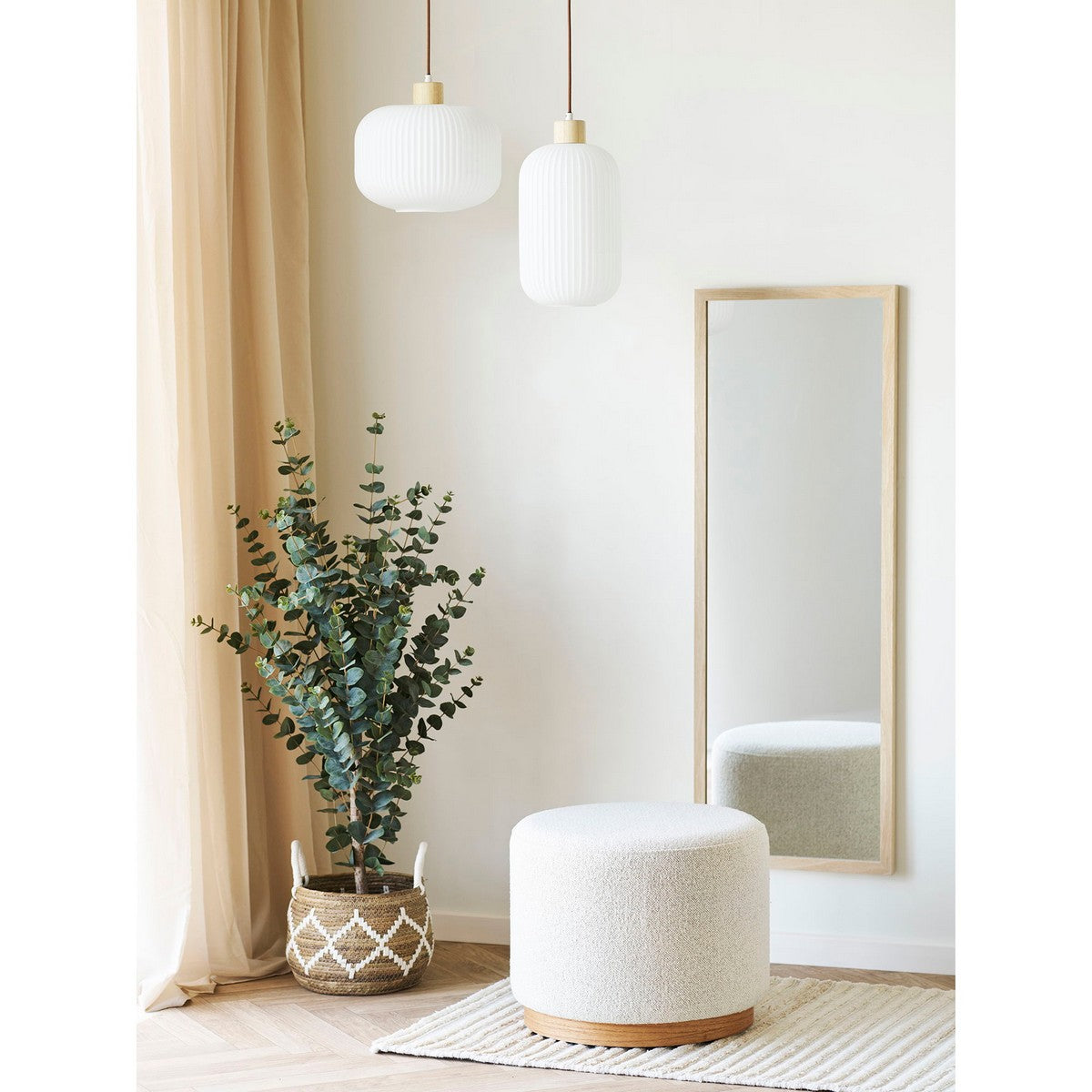 Specchio con Cornice Scottsdale, Marrone, Vetro, 45x3x110 cm, Seven Design