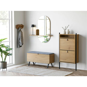 Specchio senza Cornice Barco, Argento, Vetro, 92x15x94,5 cm, Seven Design