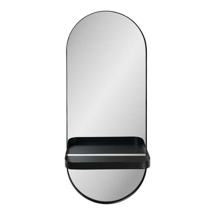 Specchio con Cornice Olbia, Nero, Vetro, 25x12x60 cm, Seven Design