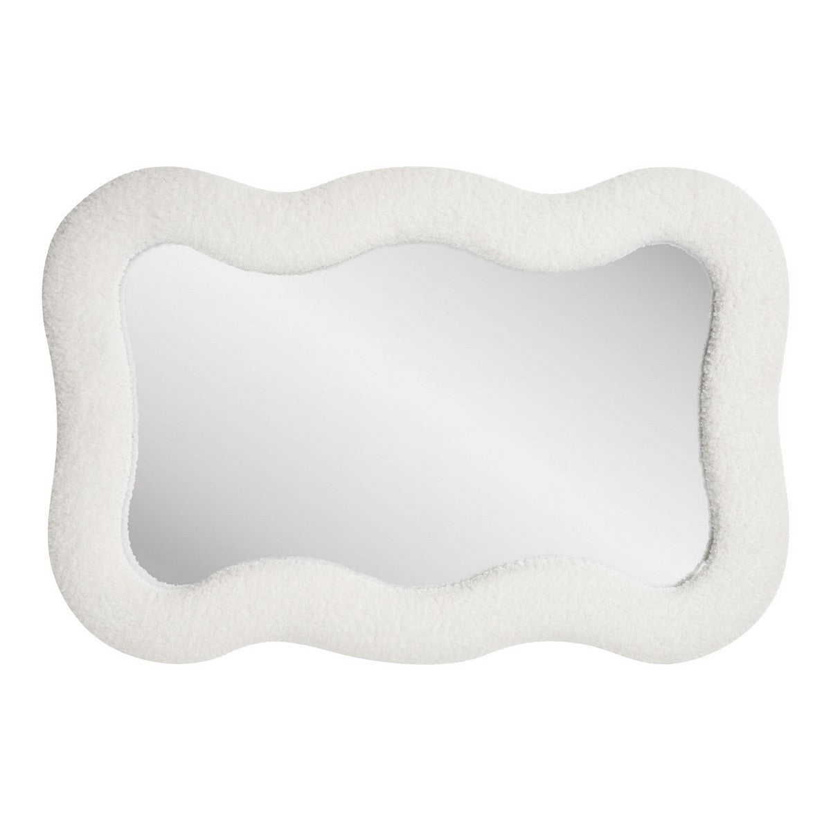 Specchio con Cornice Bosaro, Bianco, Vetro, 54x5x80 cm, Seven Design