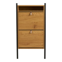 Scarpiera Barco, Marrone, Metallo, 62x26x118 cm, Seven Design