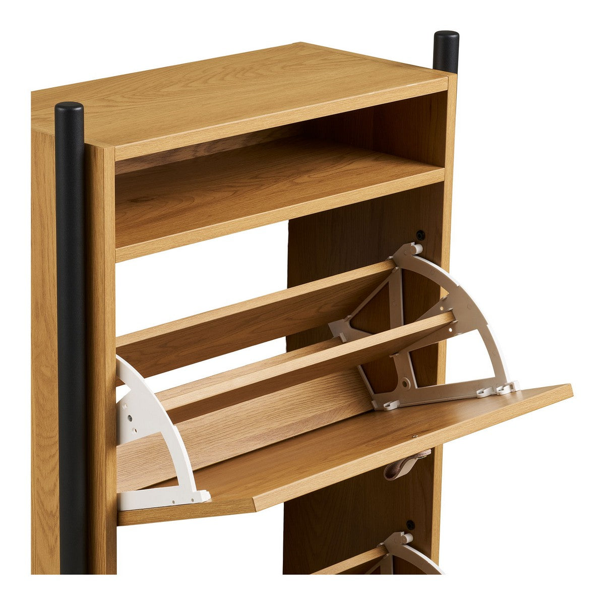 Scarpiera Barco, Marrone, Metallo, 62x26x118 cm, Seven Design