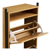 Scarpiera Barco, Marrone, Metallo, 62x26x118 cm, Seven Design