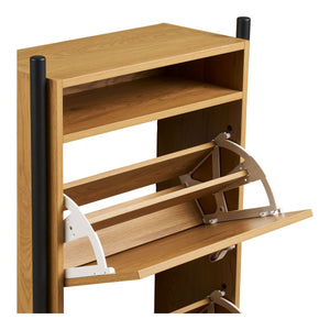 Scarpiera Barco, Marrone, Metallo, 62x26x118 cm, Seven Design