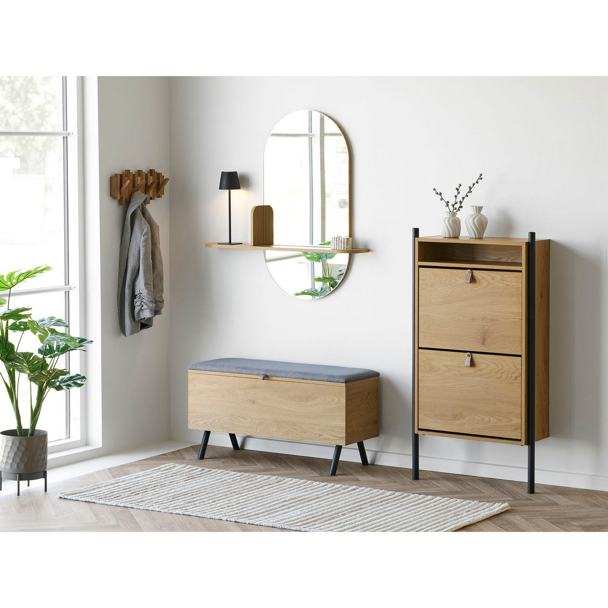 Scarpiera Barco, Marrone, Metallo, 62x26x118 cm, Seven Design