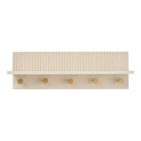 Appendiabiti da Parete Rocca, Beige, MDF, 50x12x16 cm, Seven Design