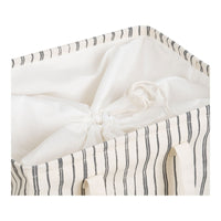 Portabiancheria Argor, Bianco, Cotone, 38x28x58 cm, Seven Design