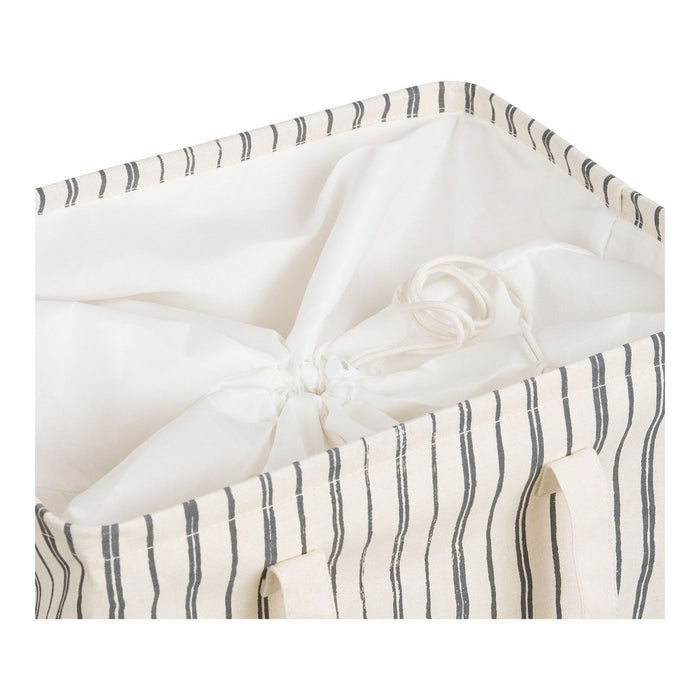 Portabiancheria Argor, Bianco, Cotone, 38x28x58 cm, Seven Design