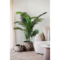 Cesto Portaoggetti Altea, Marrone, Foglie di Banano, 41x41x32 cm, Seven Design