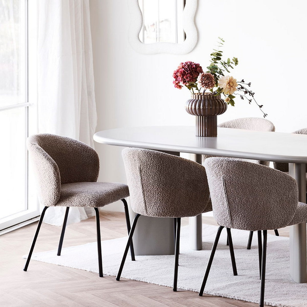 Vaso Decorativo HN4, Marrone, Vetro, 27x27x27 cm, Seven Design