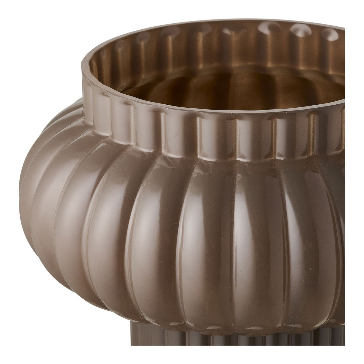 Vaso Decorativo HN4, Marrone, Vetro, 27x27x27 cm, Seven Design