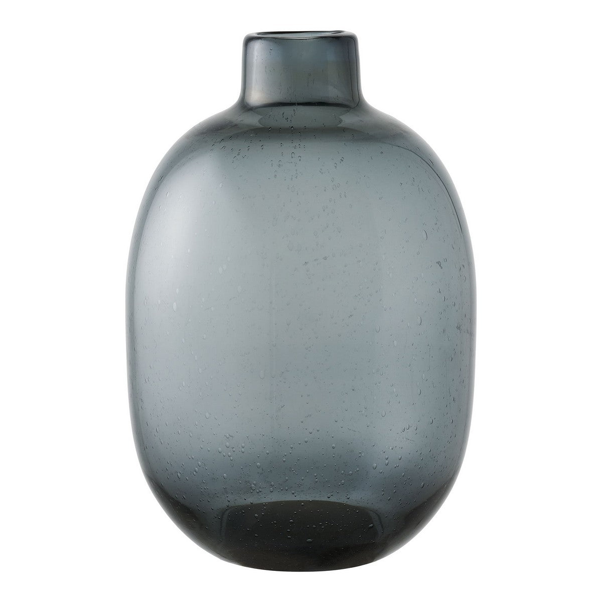 Vaso Decorativo HN5, Blu, Vetro, 23x23x35 cm, Seven Design