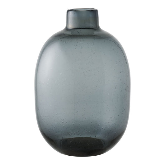 Vaso Decorativo HN5, Blu, Vetro, 23x23x35 cm, Seven Design