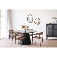 Vaso Decorativo HN7, Beige, Cemento, 20,5x20,5x6 cm, Seven Design