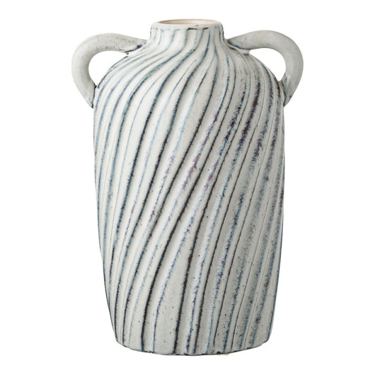 Vaso Decorativo HN8, Grigio, Ceramica, 15,5x14x22 cm, Seven Design