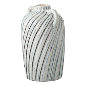 Vaso Decorativo HN8, Grigio, Ceramica, 15,5x14x22 cm, Seven Design