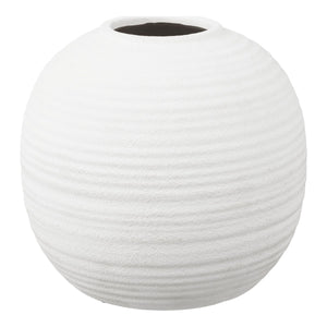 Vaso Decorativo HN11, Bianco, Ceramica, 30x30x28,5 cm, Seven Design