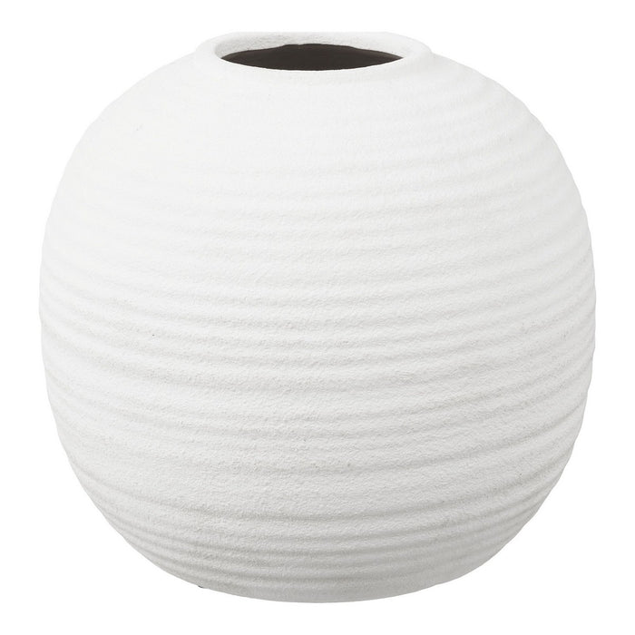 Vaso Decorativo HN11, Bianco, Ceramica, 30x30x28,5 cm, Seven Design