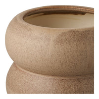 Vaso per Piante HN13, Marrone, Ceramica, 19x19x17,5 cm, Seven Design