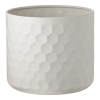 Vaso per Piante HN15, Bianco, Metallo, 24,5x24,5x21 cm, Seven Design