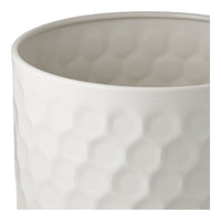 Vaso per Piante HN15, Bianco, Metallo, 24,5x24,5x21 cm, Seven Design