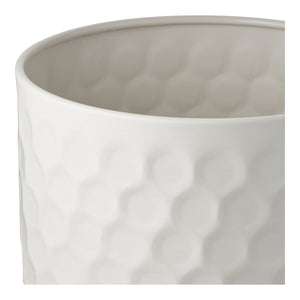 Vaso per Piante HN15, Bianco, Metallo, 24,5x24,5x21 cm, Seven Design