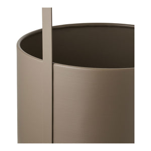 Vaso per Piante HN18, Marrone, Metallo, 24,5x24,5x38,5 cm, Seven Design