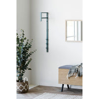 Appendiabiti da Parete Trento, Verde, Metallo, 3x30x82 cm, Seven Design