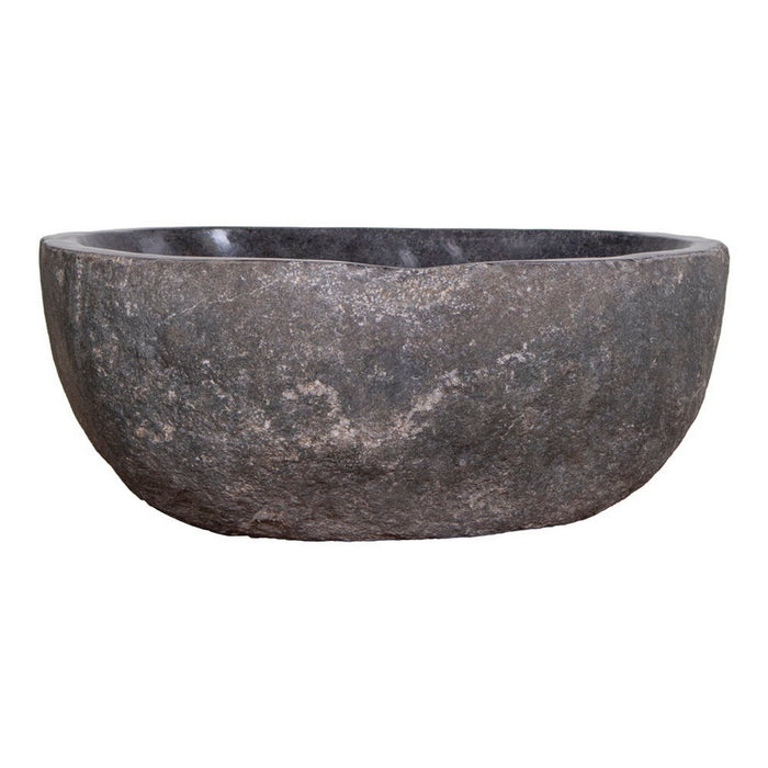 Lavabo Donau, Grigio, Pietra, 35x40x15 cm, Seven Design