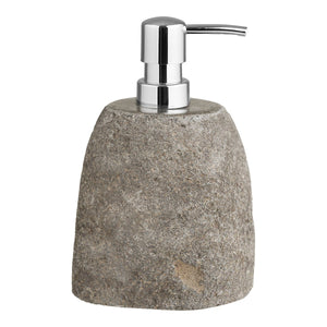 Dispenser per Sapone Gara, Grigio, Pietra, 11x8x18 cm, Seven Design